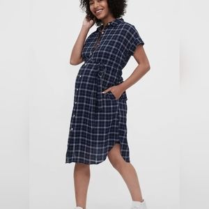 Navy and White plaid GAP Casual Dress